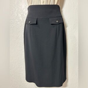 Yves Saint Laurent Black Pencil Skirt